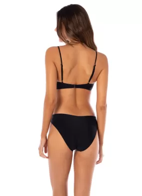 Maaji Noir Black Sublimity Regular Rise Classic Bikini Bottom