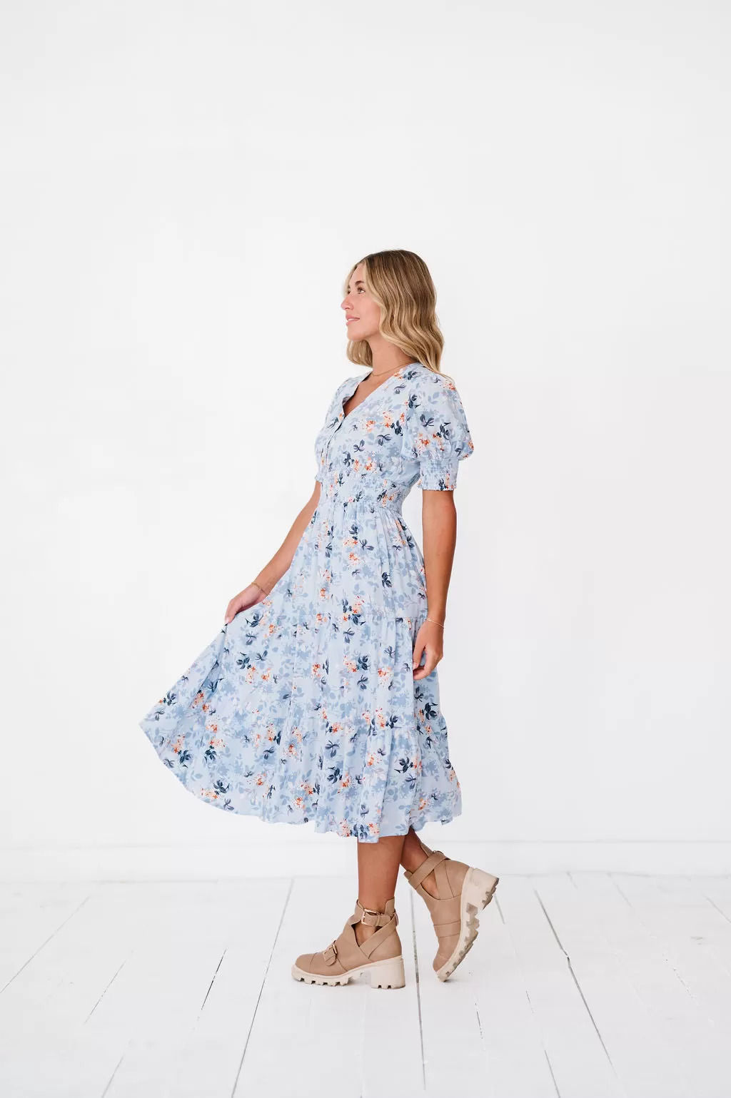 Margo Dress in Sky Blue