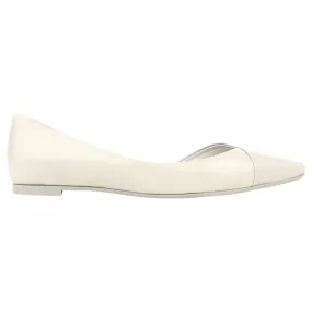 McQ Alexander McQueen Stone Grey Leather Ada Punk Pointed Flats - 37