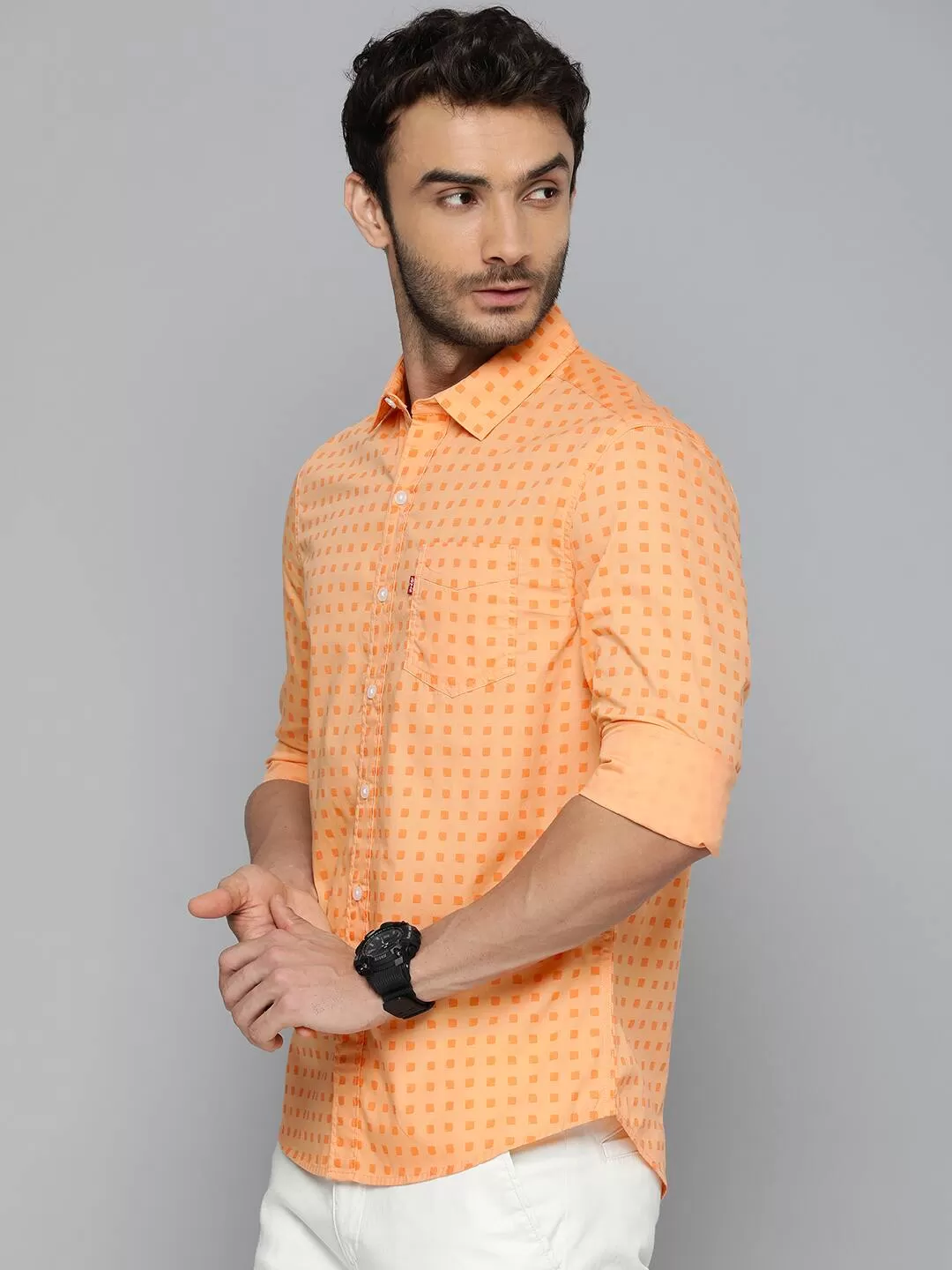 Men's All Over Printed Slim Fit Shirt