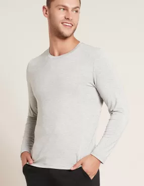 Men's Long Sleeve Crew Neck T-Shirt - Light Grey Marl