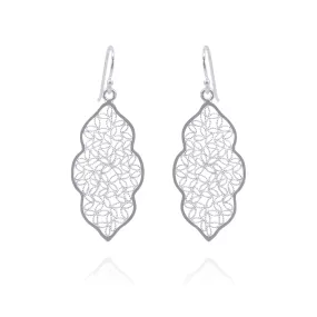 MIRANDA SILVER MEDIUM EARRINGS FILIGREE