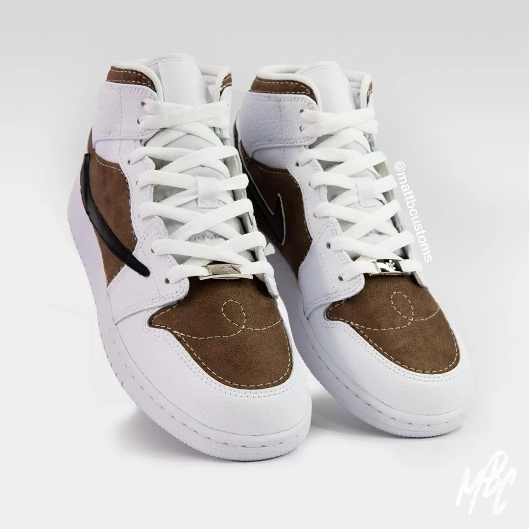 Mocha Suede Reverse Swoosh - Jordan 1 Mid | UK 6