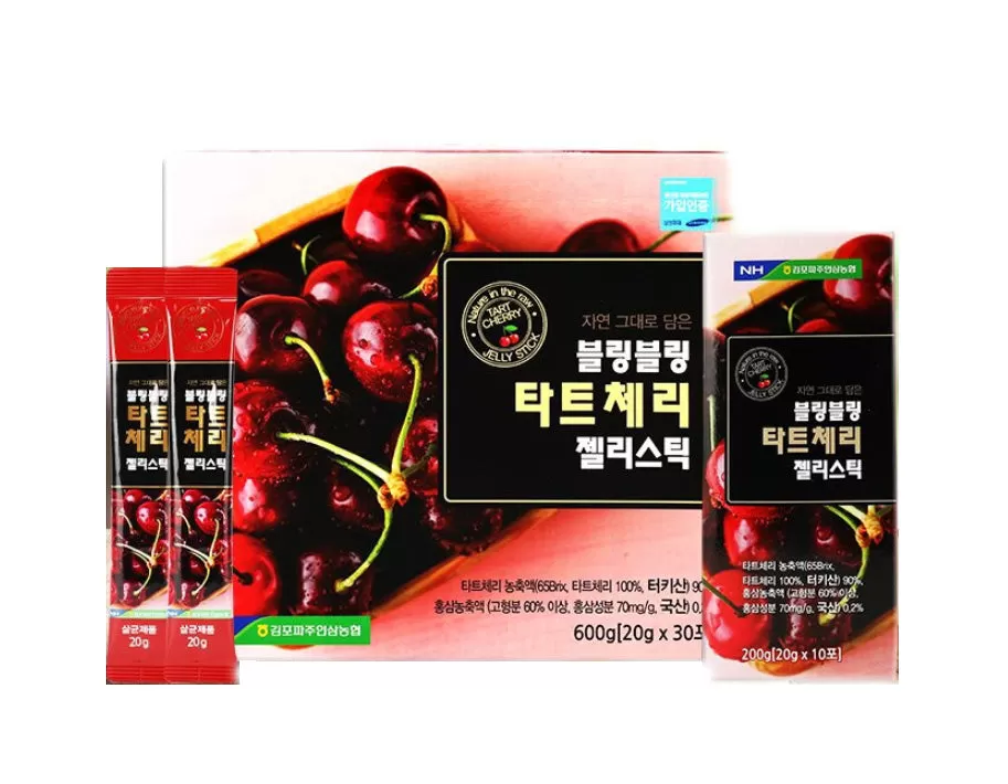 NH Blingbling Tart Cherry Jelly Stick 30p Health Supplements Fatigue Vitamin Red Ginseng