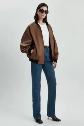 Nour Hammour - The Relaxed leather bomber Marly Coat