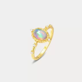 Opal Diamond Ring