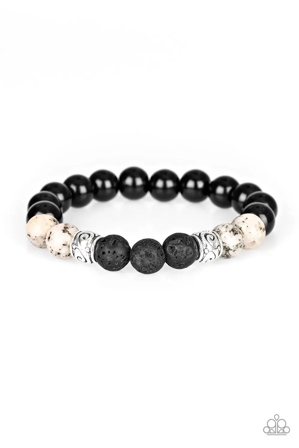 Paparazzi Mantra - White Lava Beads Urban Bracelet