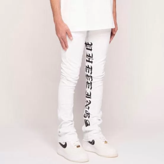 Pheelings Against All Odds Flare Stack Denim (White/Black)