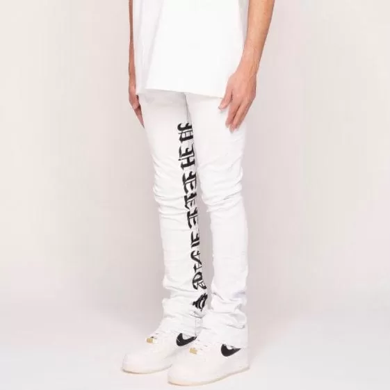 Pheelings Against All Odds Flare Stack Denim (White/Black)