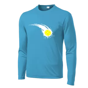 Pickleball Impact | Men’s Long Sleeve Athletic Shirts | 100% Polyester