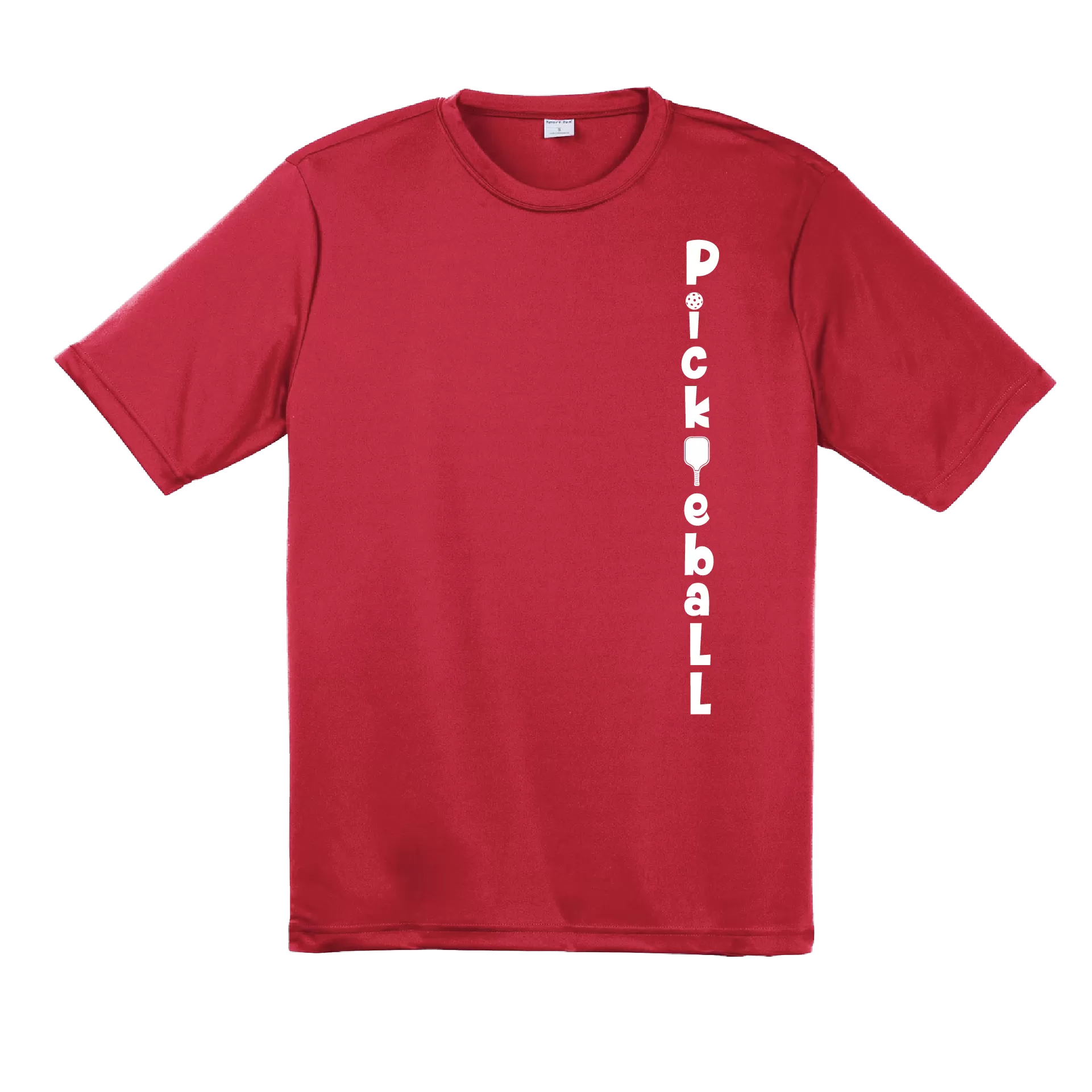 Pickleball (Vertical) Customizable | Men's Short Sleeve Athletic Pickleball Shirt | 100% Polyester