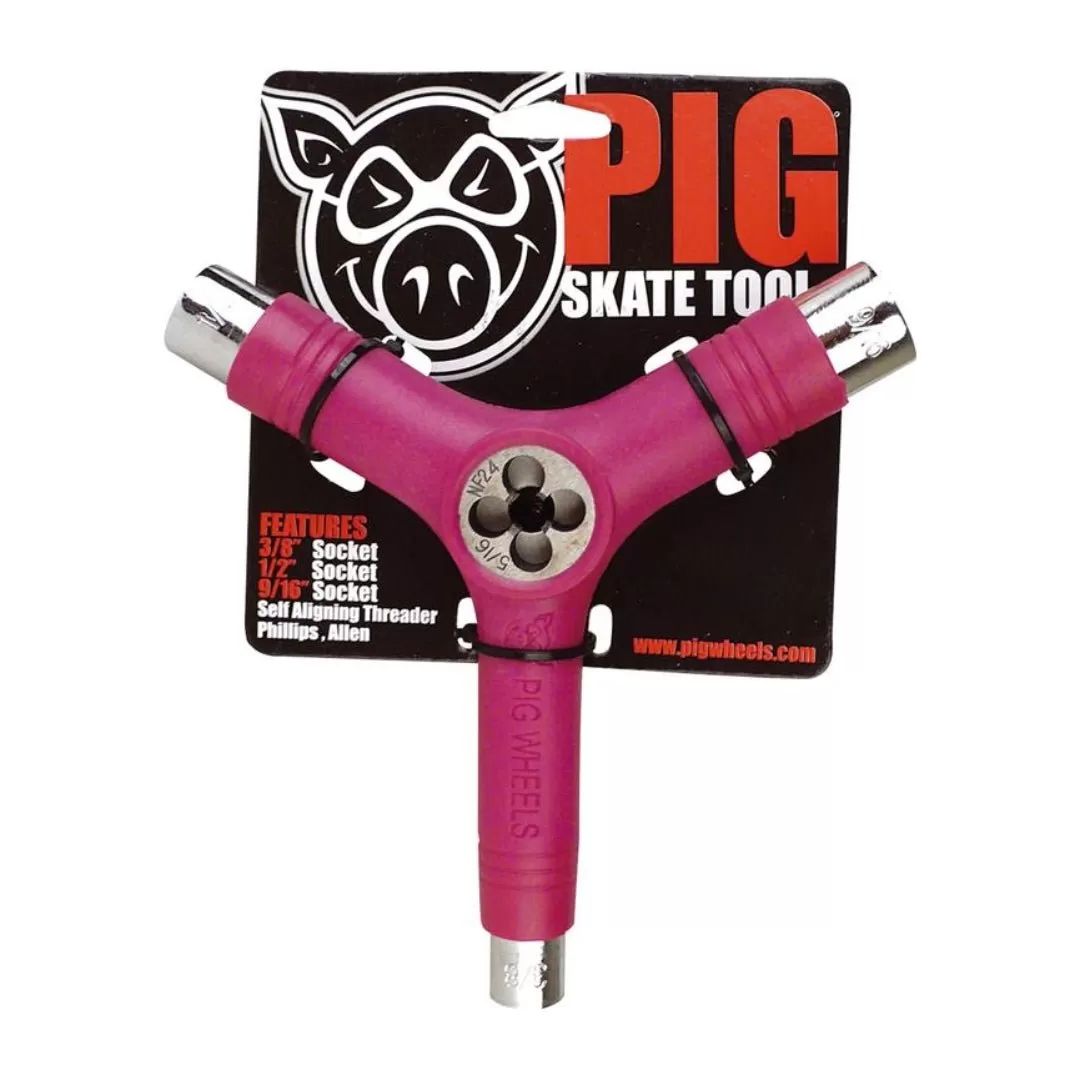 Pig Skate Tool mit Gewindeschneider Werkzeug pink