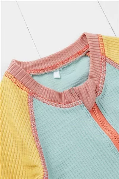 Pistachio Ribbed Kids Long Sleeve Rash Vest