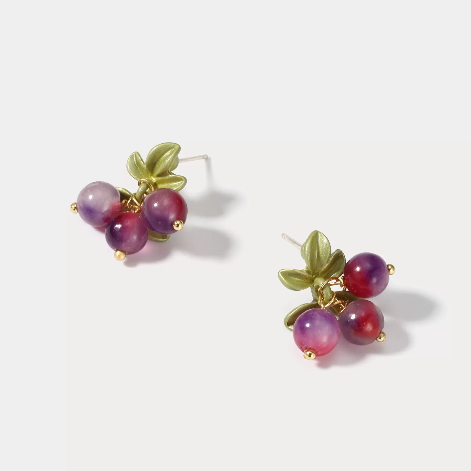 Purple Berry Stud Earrings