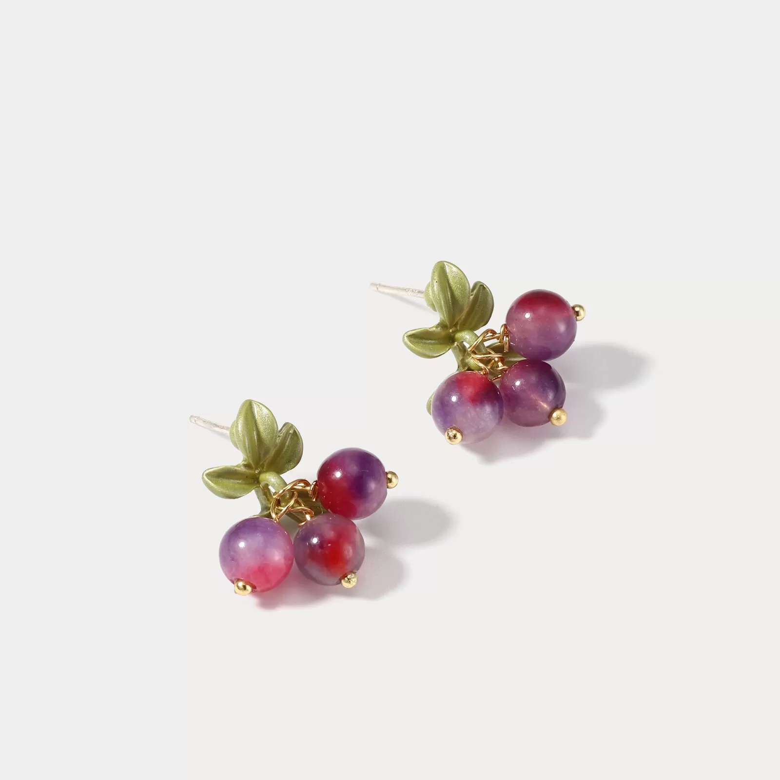 Purple Berry Stud Earrings