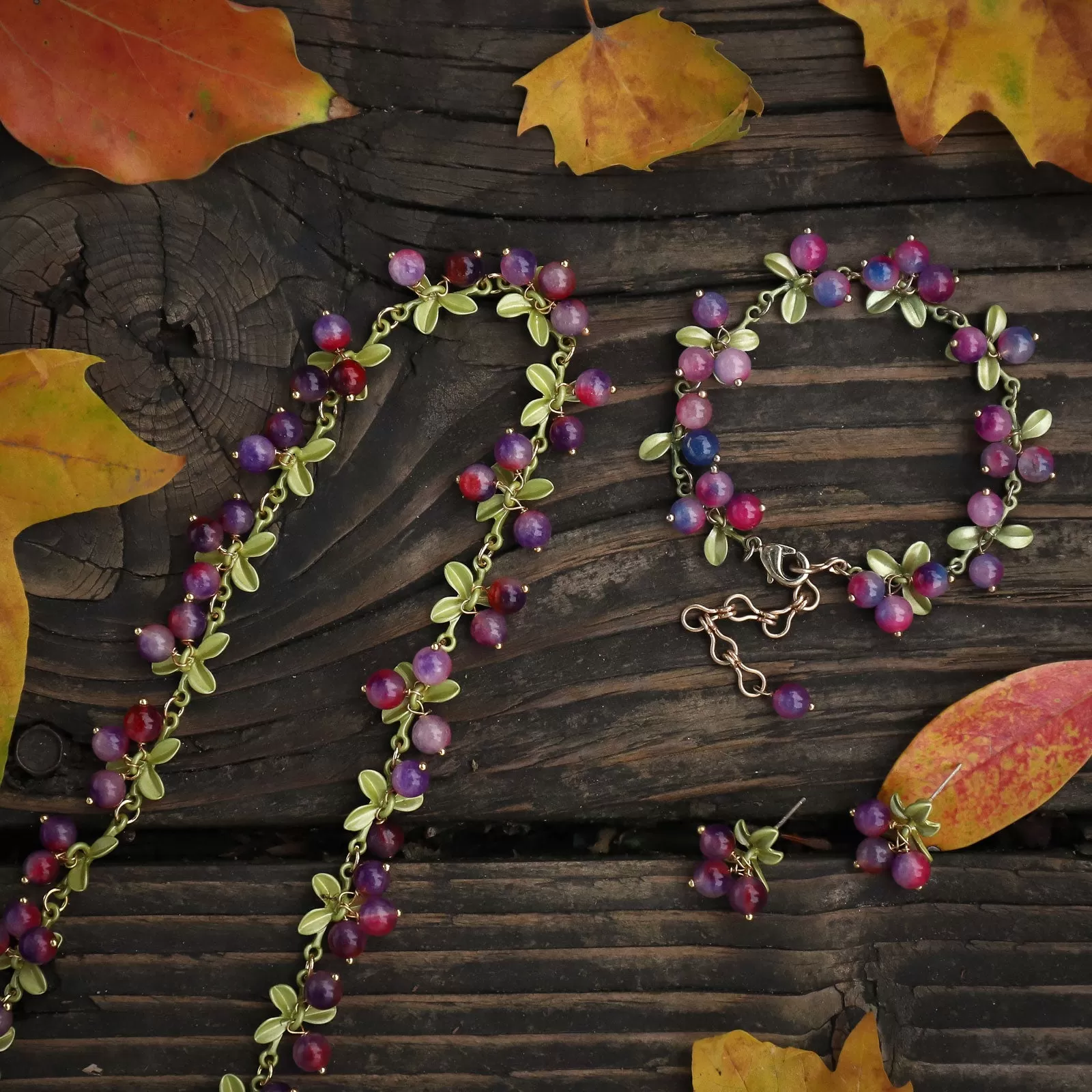 Purple Berry Stud Earrings