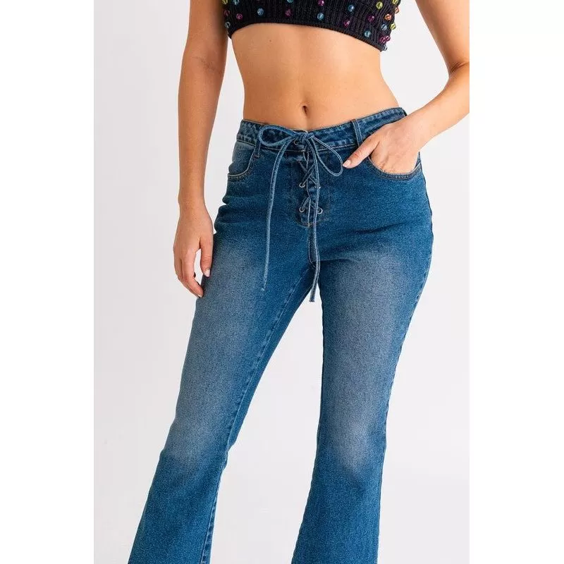 Retro Lace Up Jean