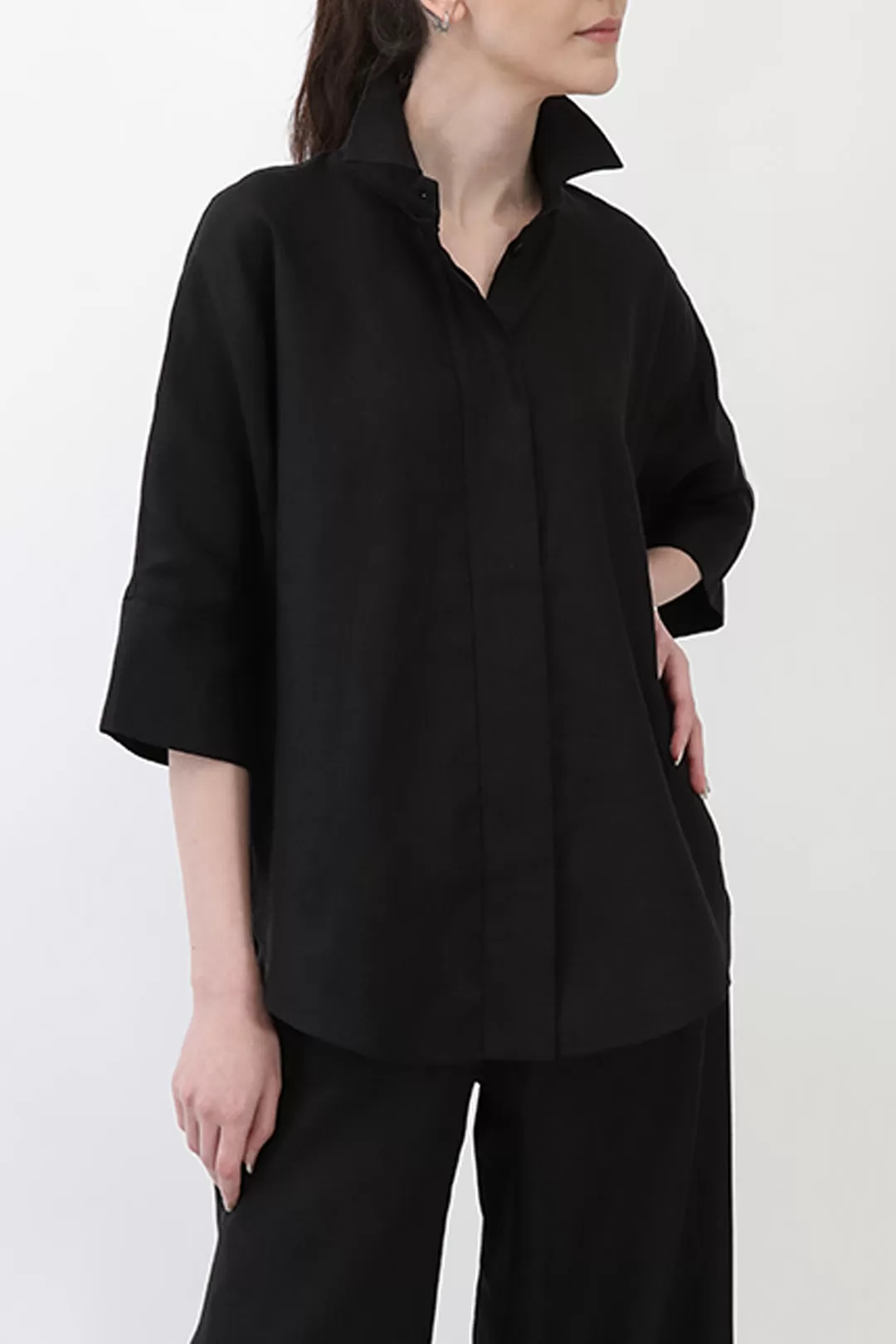 SAHANA DOLMAN SHIRT IN LINEN