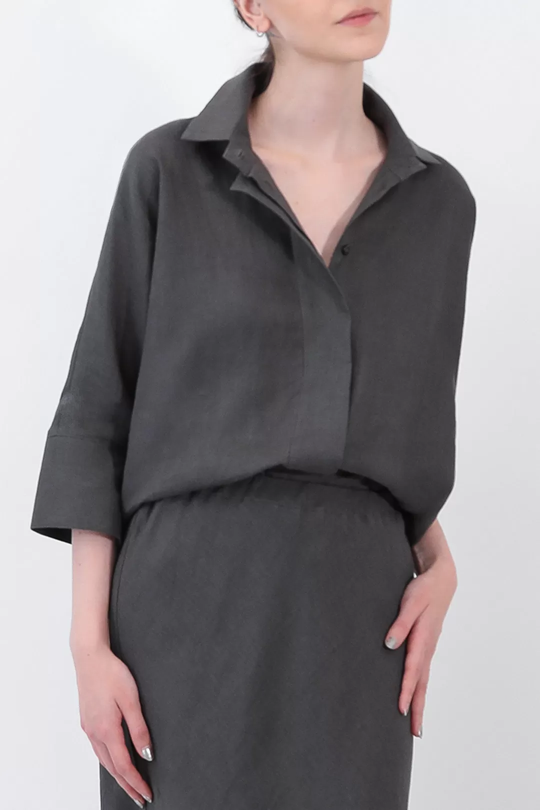 SAHANA DOLMAN SHIRT IN LINEN