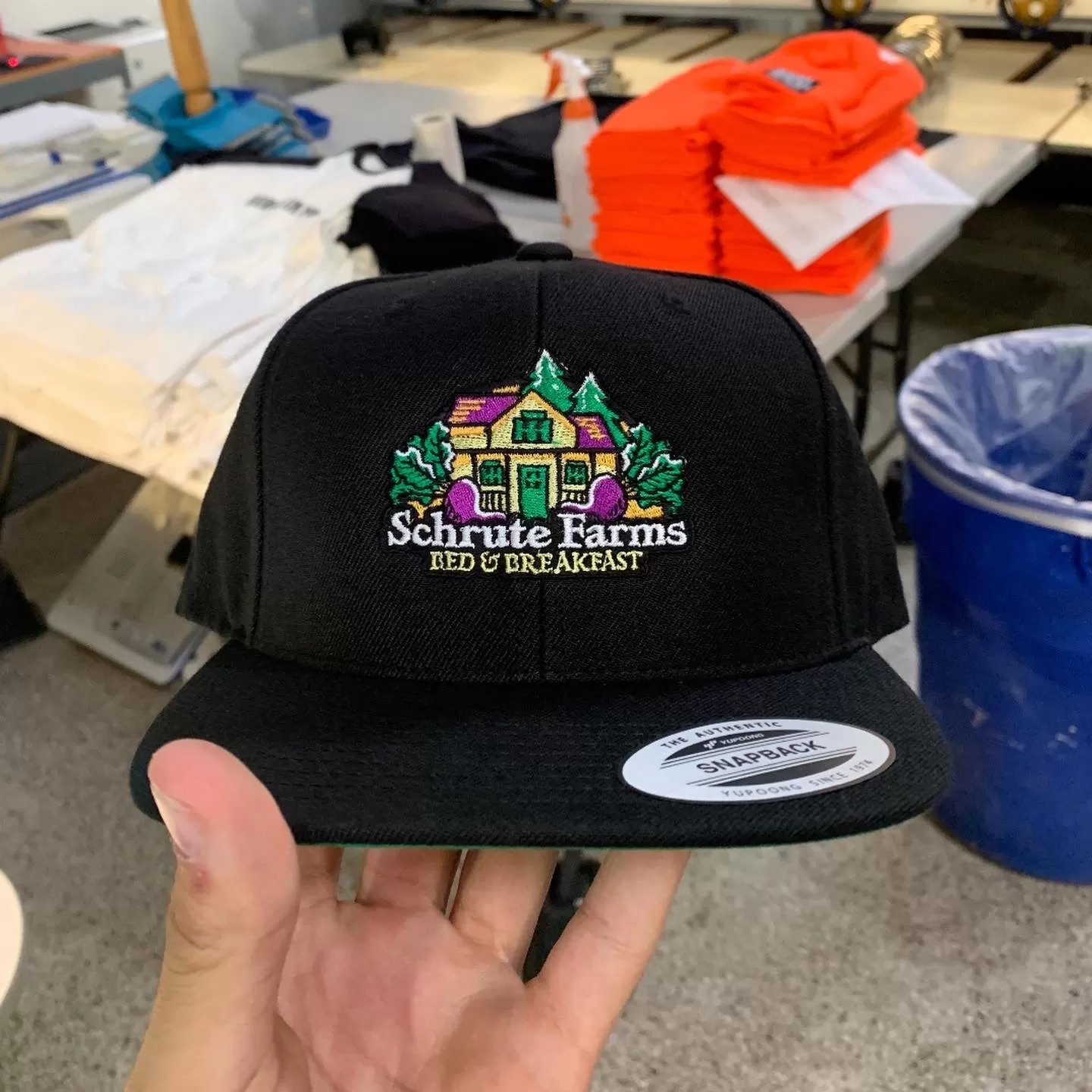 Schrute Farms House - Premium Snapback Hat Black