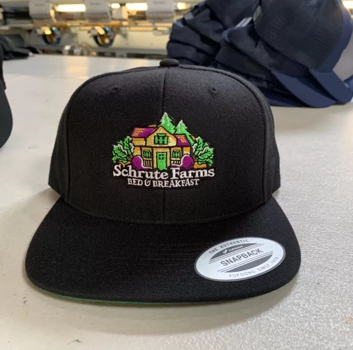 Schrute Farms House - Premium Snapback Hat Black