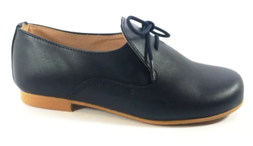 Shawn & Jeffery Navy Classic Leather Loafer Smoking Shoe