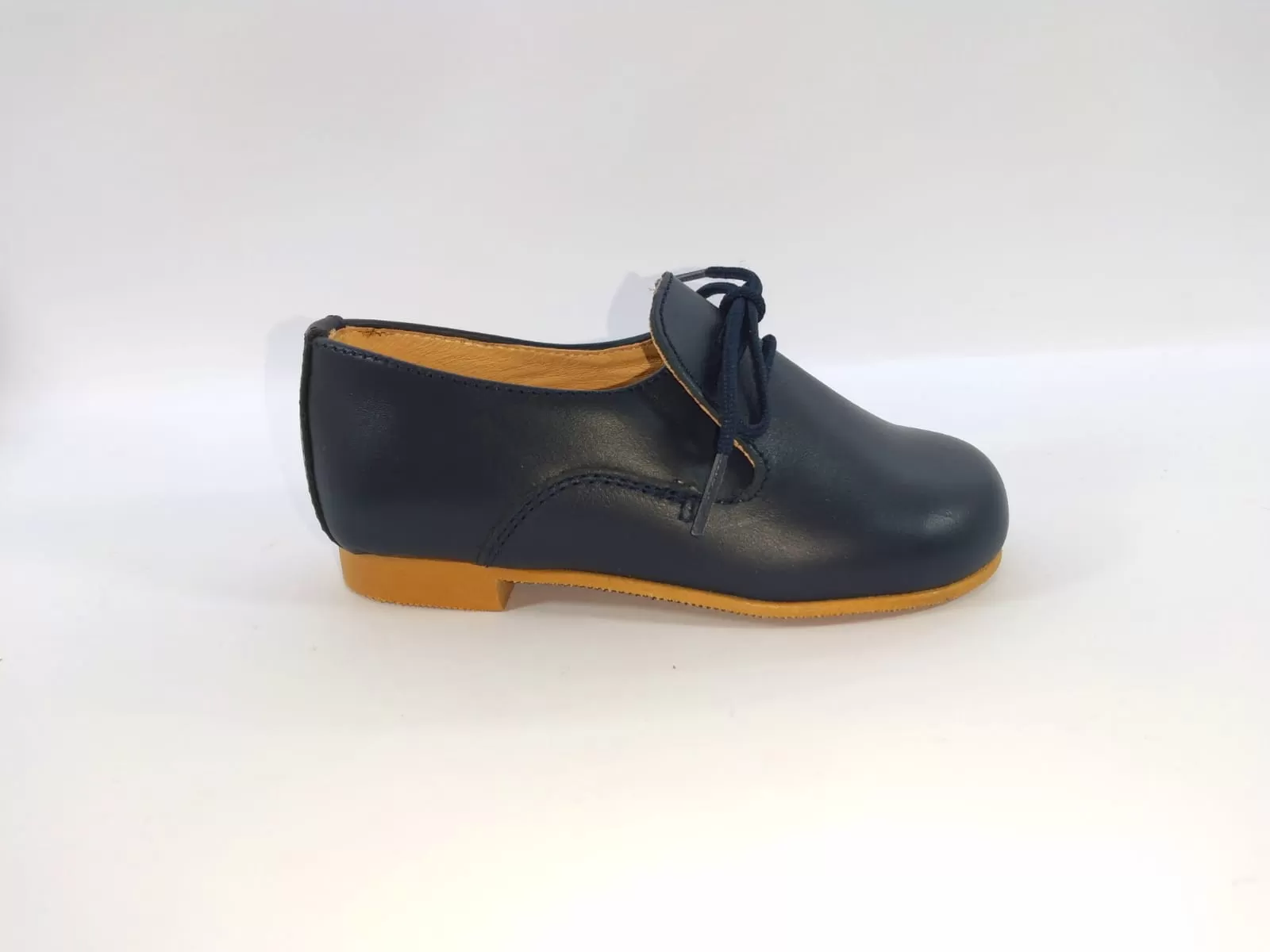 Shawn & Jeffery Navy Classic Leather Loafer Smoking Shoe