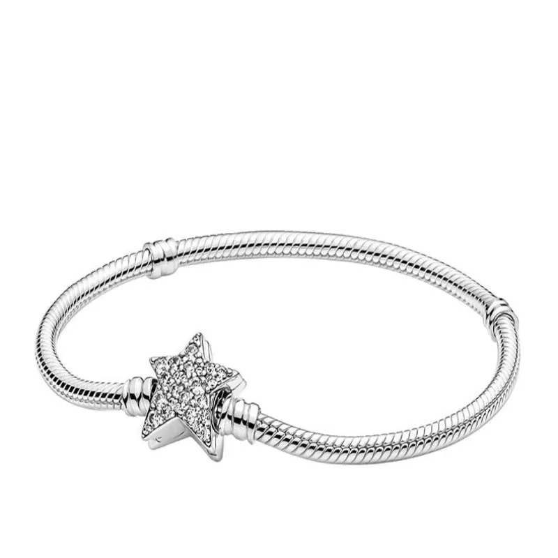 Sterling Silver Crown Chain Fit Bracelet