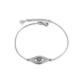 Sterling Silver Eye of Protection Charm Bracelet