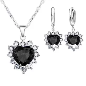 Sterling Silver Zirconia Jewelry Set For Women