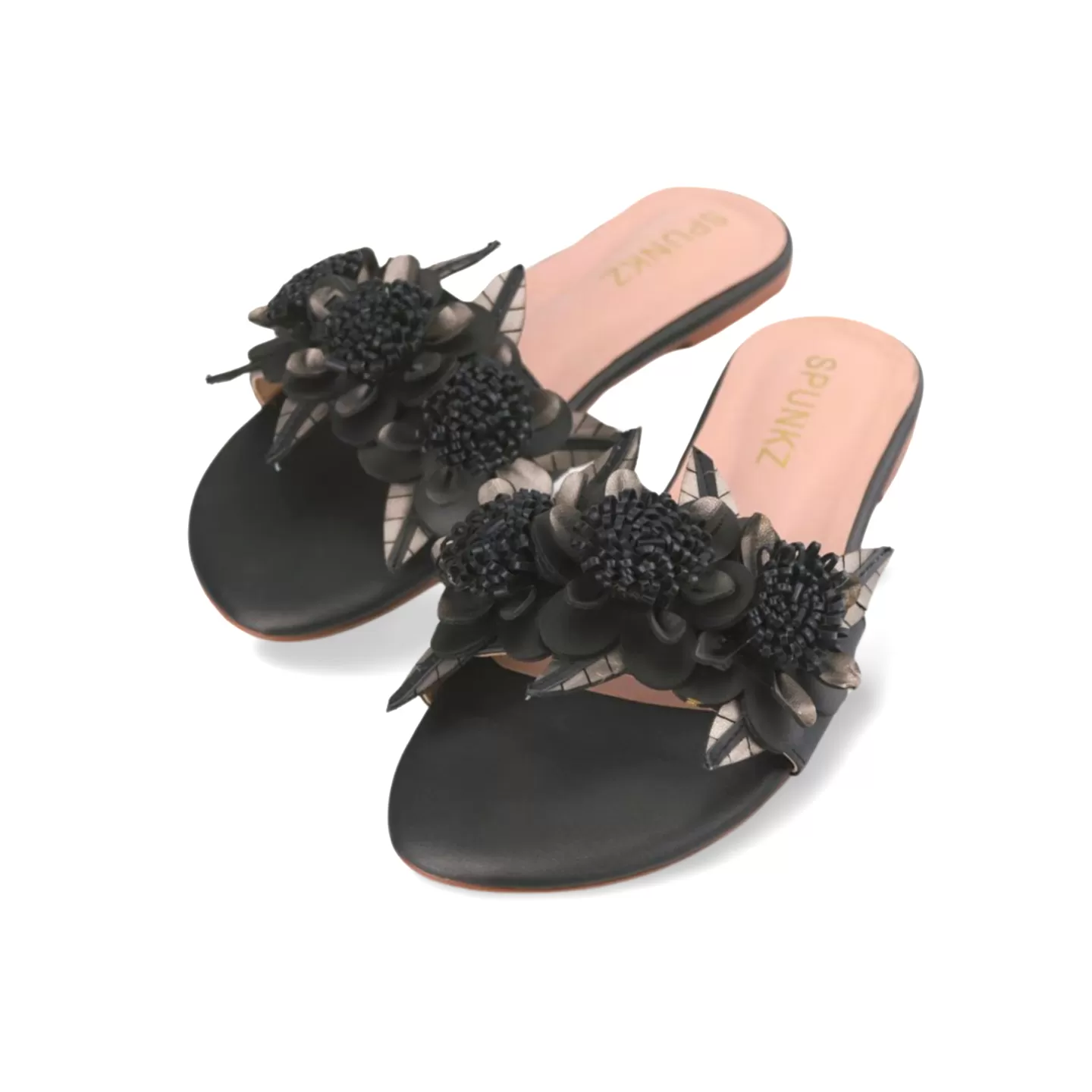 Stylish Women's Floral Embellished Flat Sandals