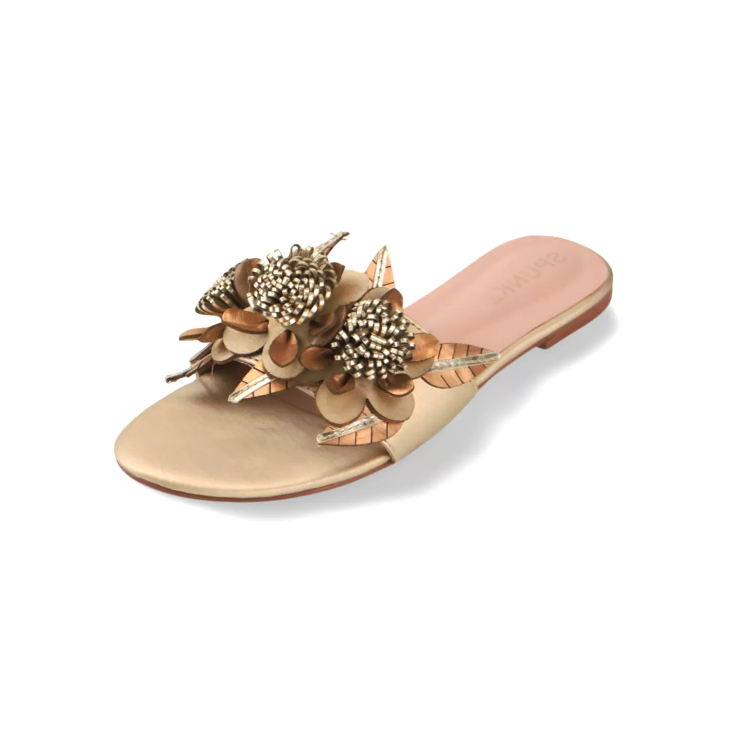 Stylish Women's Floral Embellished Flat Sandals