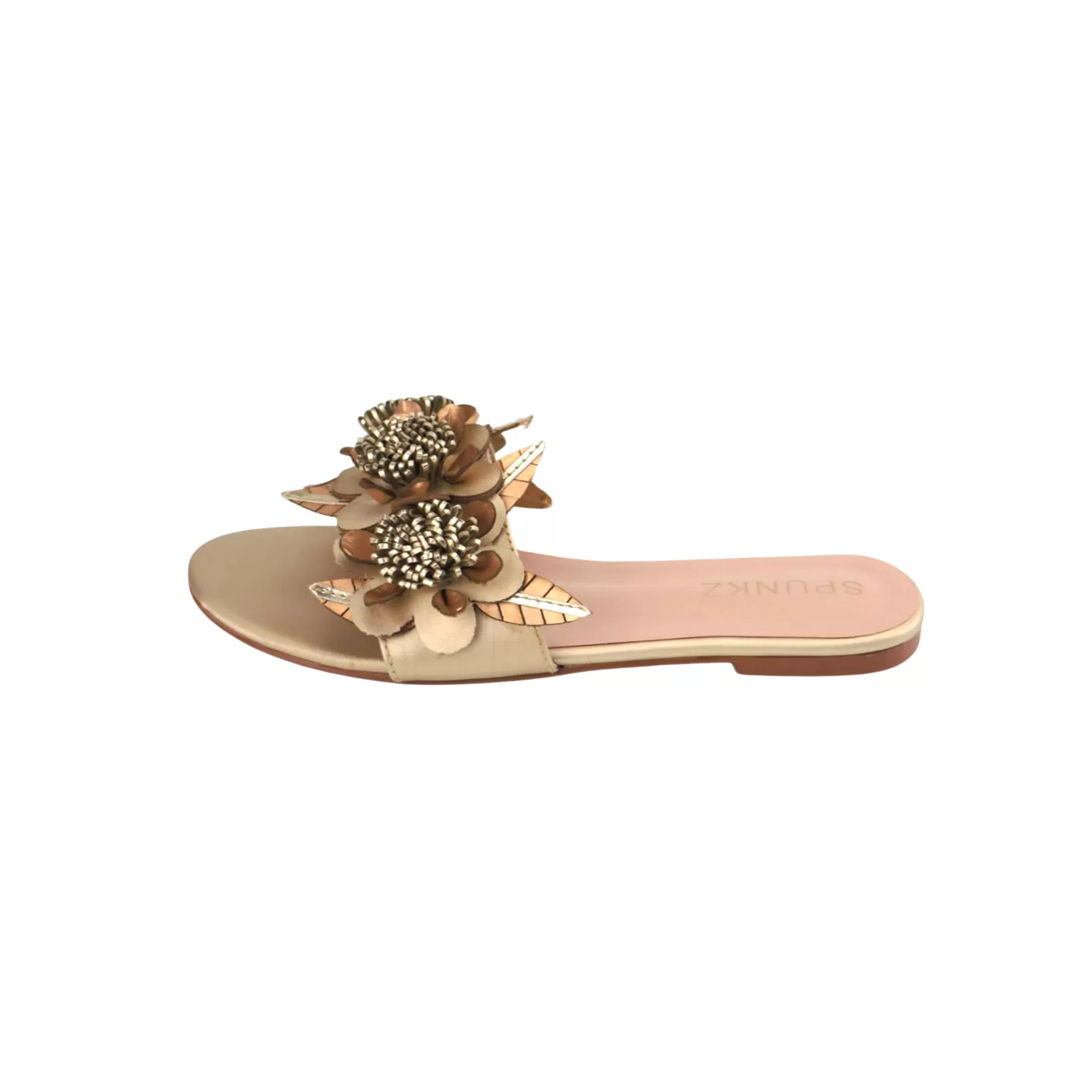 Stylish Women's Floral Embellished Flat Sandals