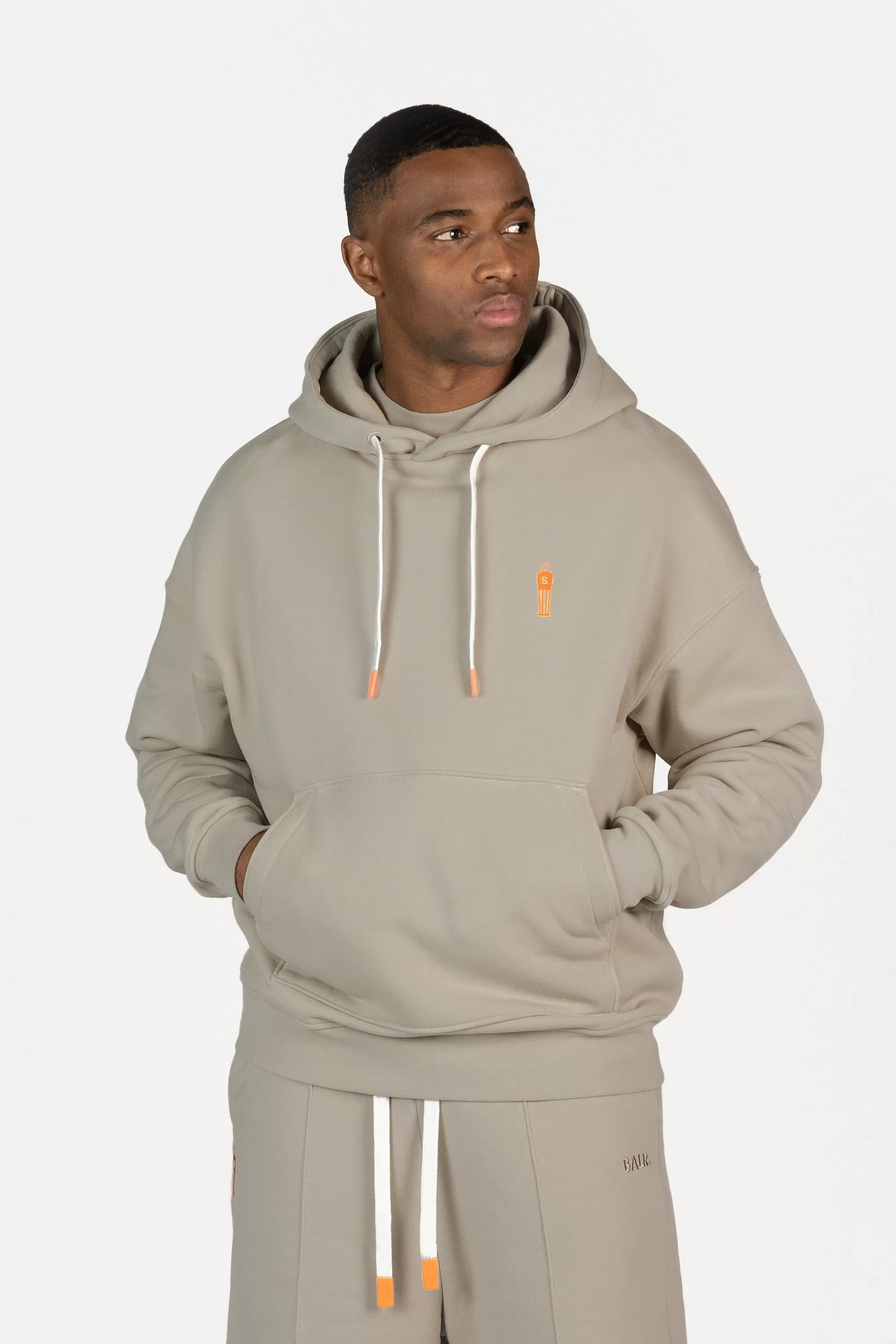 The Wall Box Fit Hoodie Silver Lining