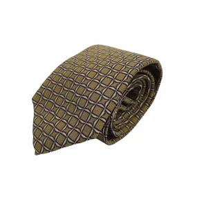 THOMAS PINK Diamond Tile Woven Tie - Yellow & Navy New w/Tags