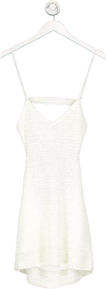 Tiger Mist White Tory Crochet Dress UK S