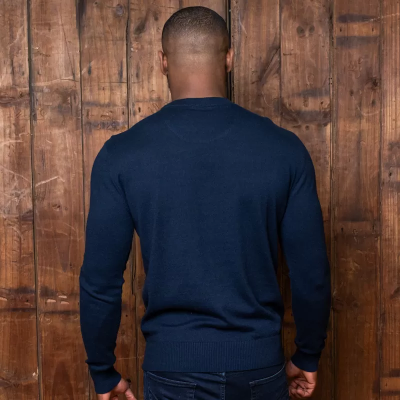 Timeless Kingsley Heath Cashmere-Blend Crew Pullover Midnight