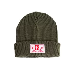 True Por Vida Waffle Beanie Olive