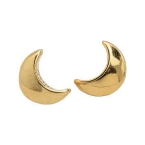 TUCCO SOLID HALF-MOON STUD EARRINGS