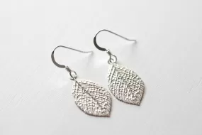 Wholesale Sterling Silver Leaf Earrings - Sterling Silver Leaf Dangle Earrings, Sterling Silver Flower Earrings, dainty jewelry by heirloomenvy