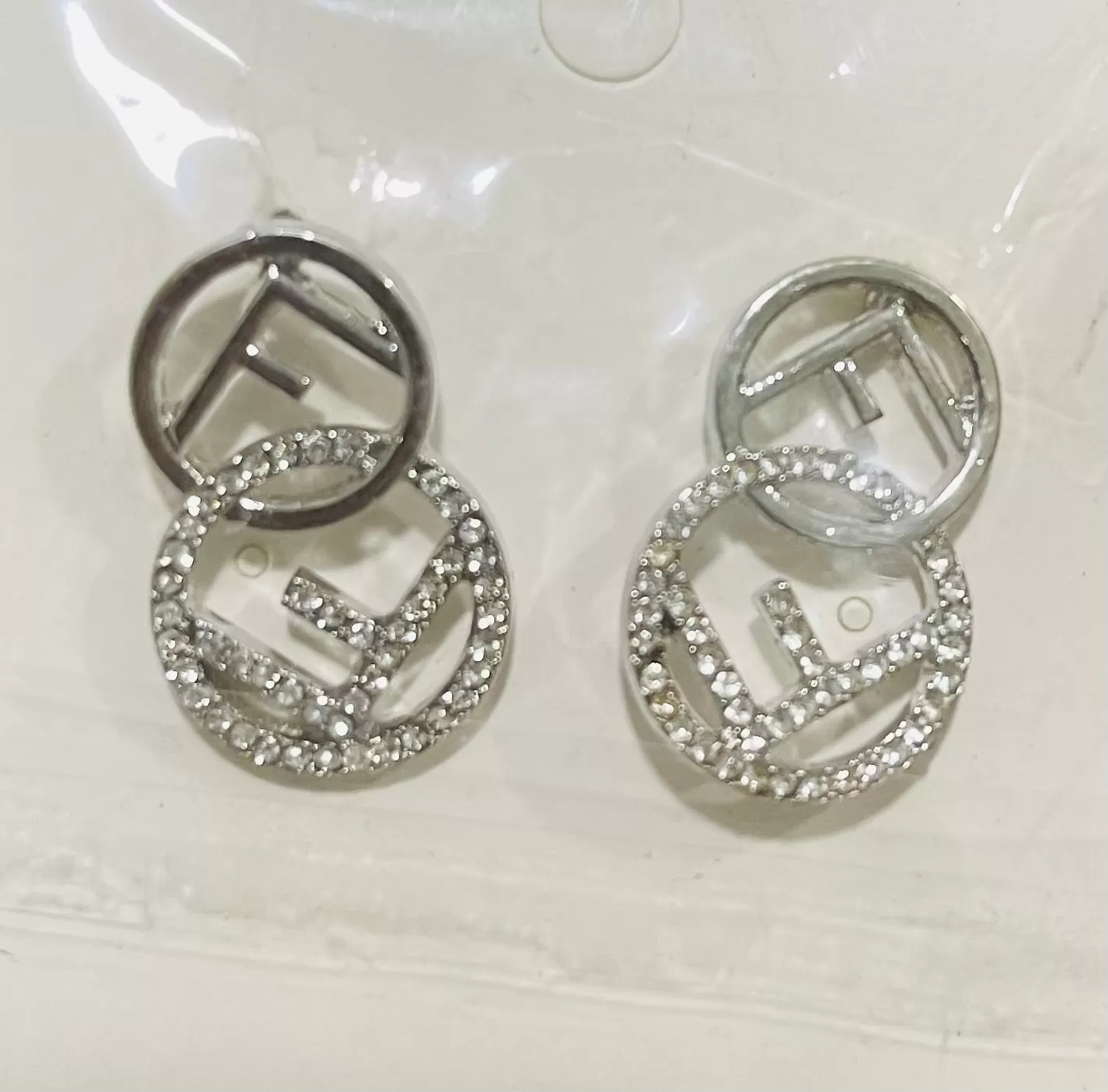 Women Fashion Earrings F Letter Earrings - X35077713