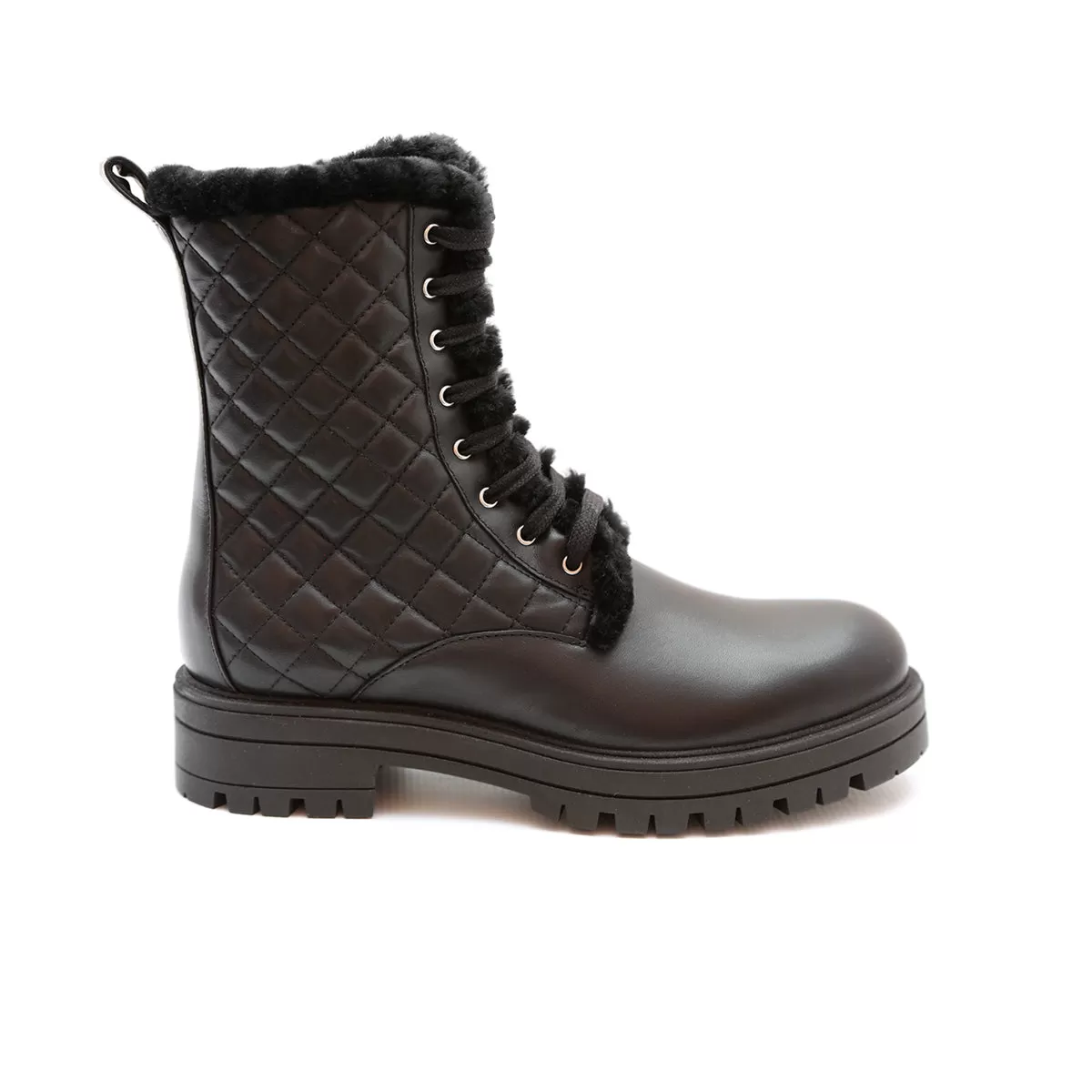 Women's Lara Shearling Combat Boots